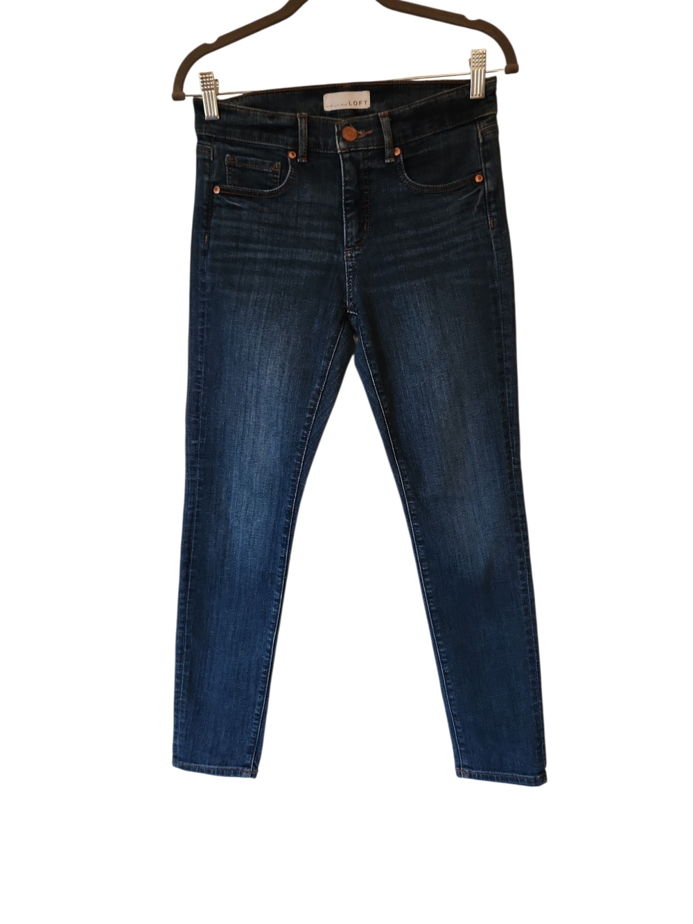 Loft Dark Blue Wash Denim Women's Modern Skinny Jeans Size 26/2